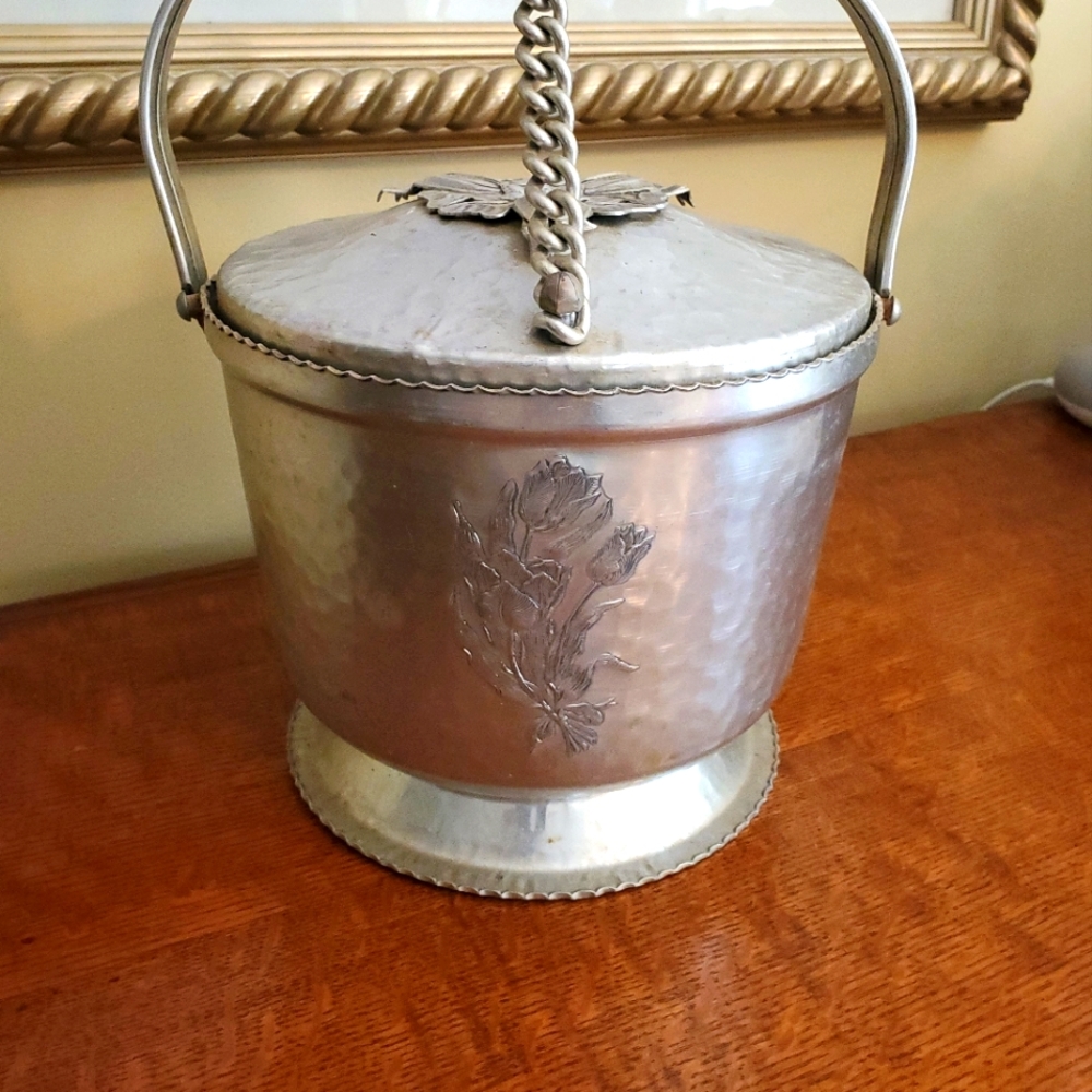 Mid-Century  Aluminum Ice Bucket